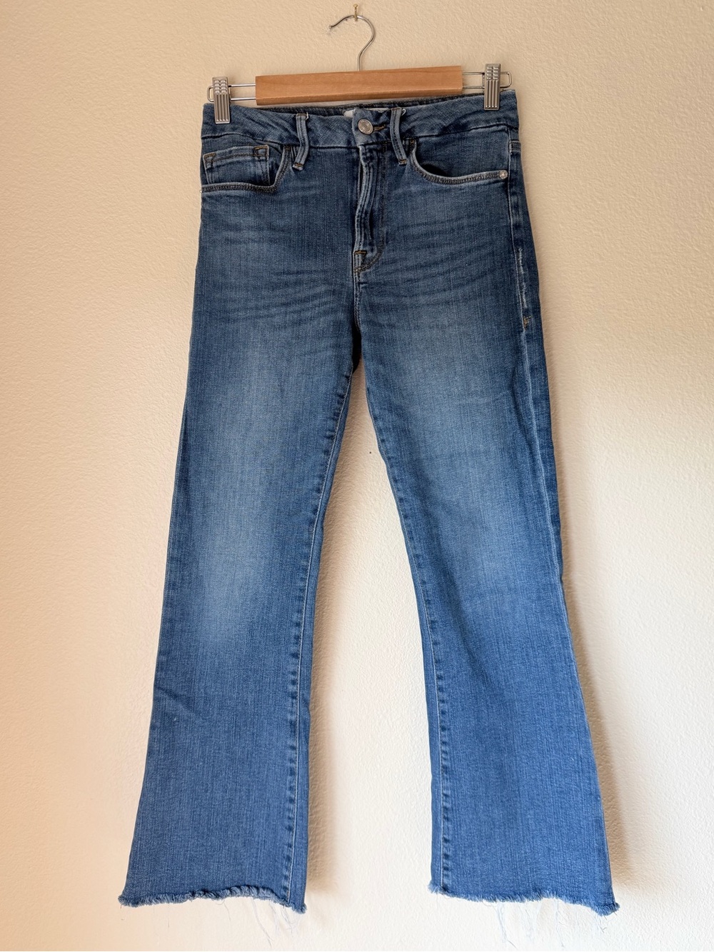 FRAME le crop mini boot Raw Hem Jeans, Size 27